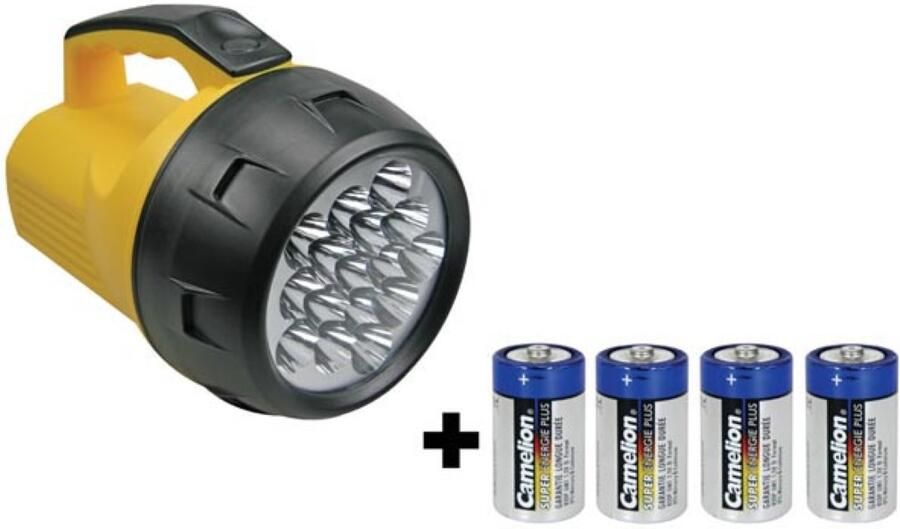 Velleman KRACHTIGE LEDZAKLAMP 16 LEDS 4 x D-BATTERIJ