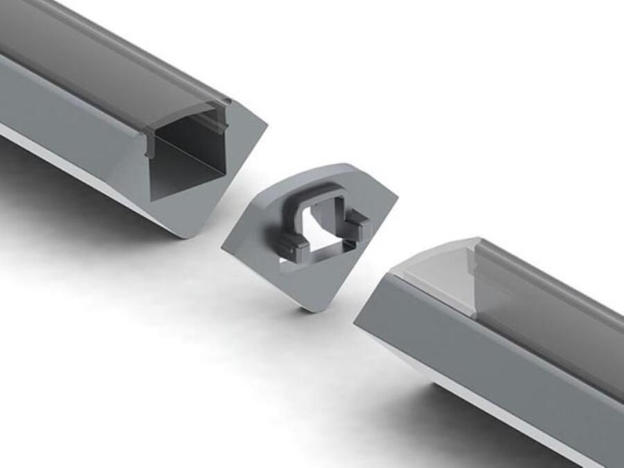 Velleman LINEAIRE CONNECTOR VOOR ALUMINIUMPROFIEL VOOR LEDSTRIP ALU-45 ZILVER