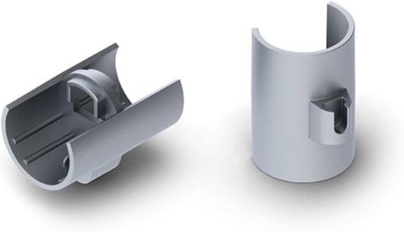 Velleman LINEAIRE CONNECTOR VOOR ALUMINIUMPROFIEL VOOR LEDSTRIP ALU-ROUND COMPATIBEL MET REUTLINGER KABELHOUDER ZILVER