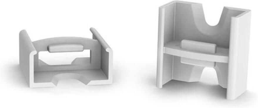 Velleman LINEAIRE CONNECTOR VOOR ALUMINIUMPROFIEL VOOR LEDSTRIP SLIMLINE 7 mm ABS GRIJS