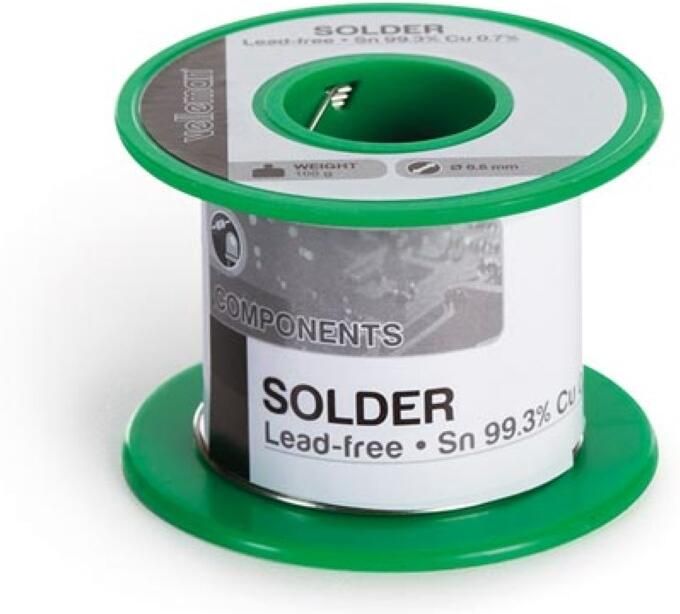 Velleman LOODVRIJ Soldeerdraad Sn 99.3% Cu 0.7% 0.6mm 100g