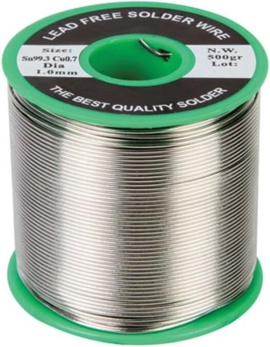 Velleman LOODVRIJ Soldeerdraad Sn 99.3% Cu 0.7% 1mm 500g