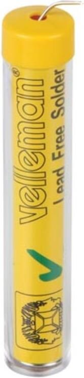 Velleman LOODVRIJ Soldeerdraad Sn 99.3% Cu 0.7% MET DISPENSER 1.0mm 15g