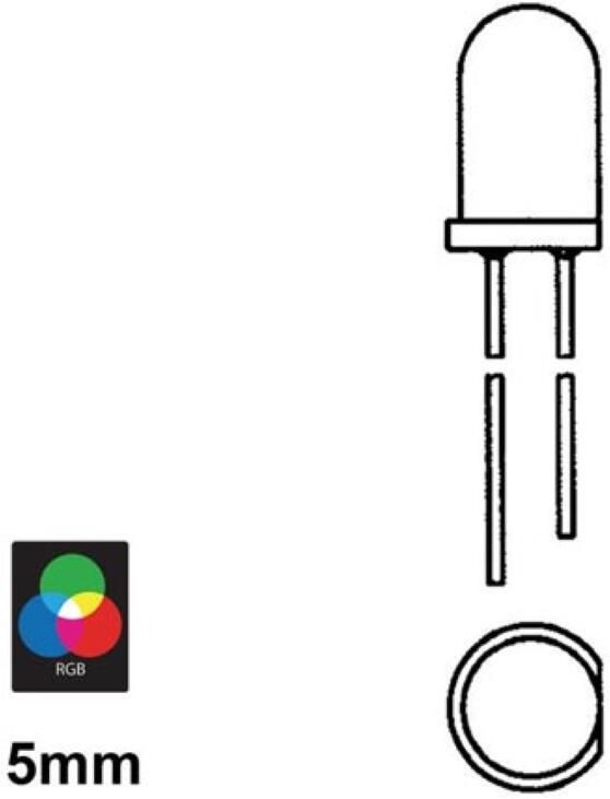 Velleman LOW-COST LED 5mm GEEL DIFFUUS 15mcd