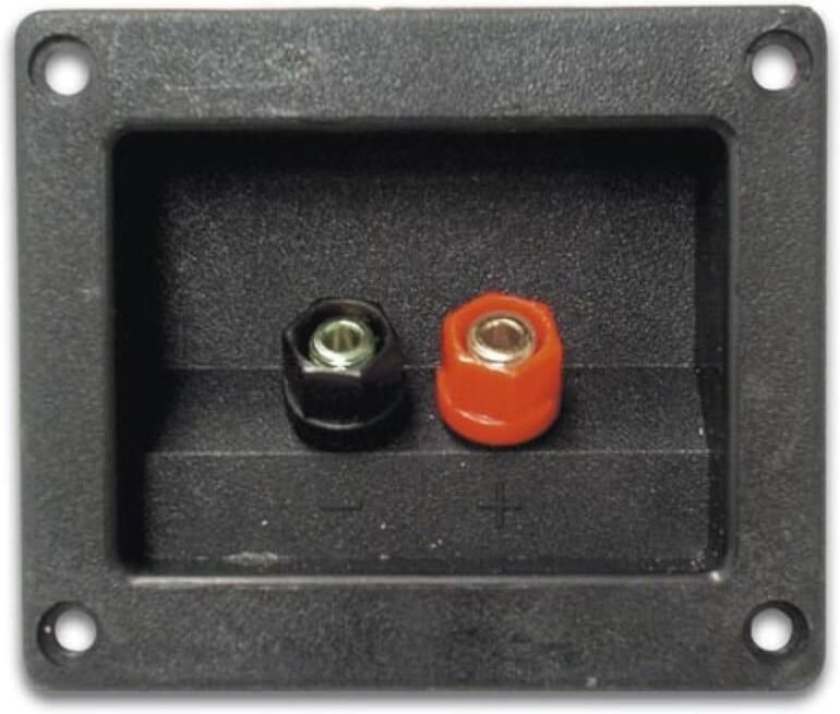 Velleman LUIDSPREKERAANSLUITING RECHTHOEKIG VERNIKKELD