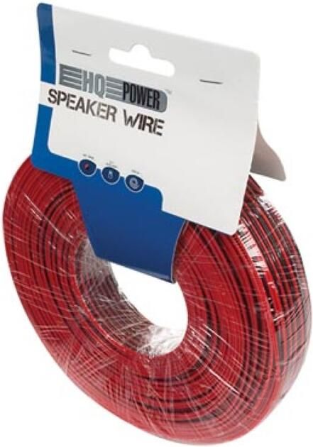 Velleman LUIDSPREKERKABEL ROOD ZWART 2 x 0.50 mm² 100 m