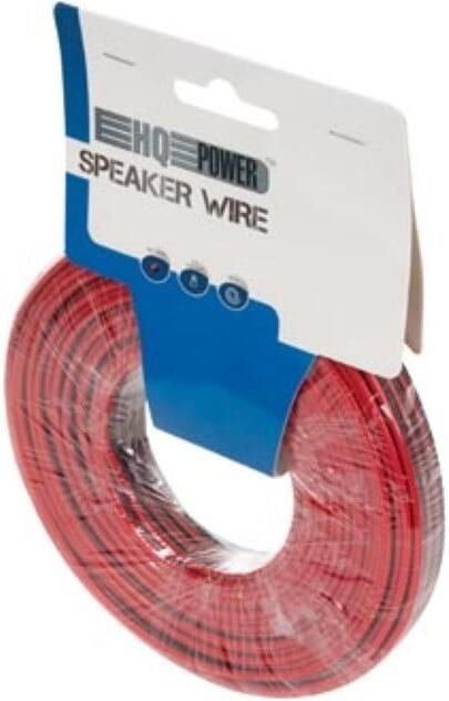 Velleman LUIDSPREKERKABEL ROOD ZWART 2 x 1.50 mm² 25 m