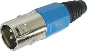 Velleman MANNELIJKE 3P XLR PLUG VERNIKKELD BLAUW - Foto 2