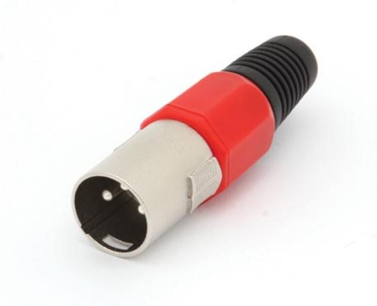 Velleman MANNELIJKE 3P XLR PLUG VERNIKKELD ROOD