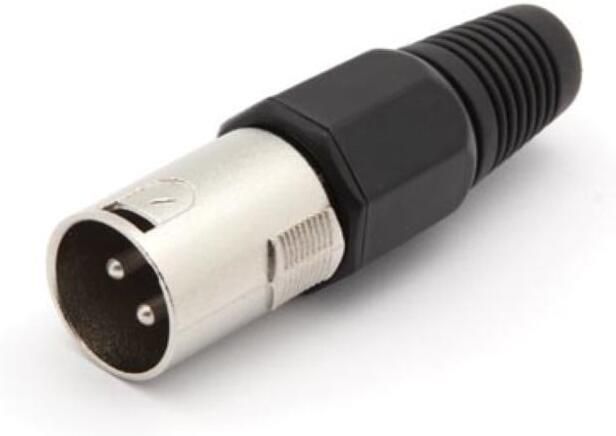 Velleman MANNELIJKE 3P XLR PLUG VERNIKKELD ZWART