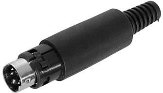 Velleman MANNELIJKE 4P MINI-DIN PLUG ZWART - Foto 2