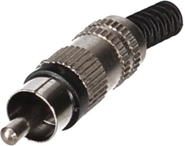 Velleman MANNELIJKE RCA PLUG VERNIKKELD ZWART