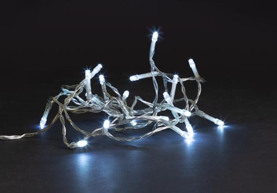 Velleman MEISSA LED 2 m 20 leds wit transparante kabel modulator batterijen niet meegeleverd