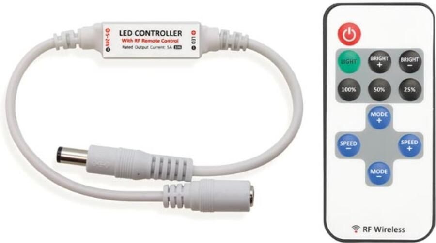 Velleman MINI LED-DIMMER 1 KANAAL MET RF-AFSTANDSBEDIENING