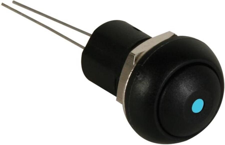 Velleman MINIATUUR DRUKSCHAKELAAR MET BLAUWE LED 1P SPST OFF-ON