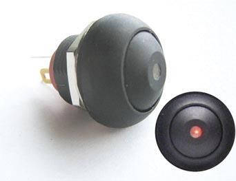 Velleman MINIATUUR DRUKSCHAKELAAR MET RODE LED SPST OFF-(ON)