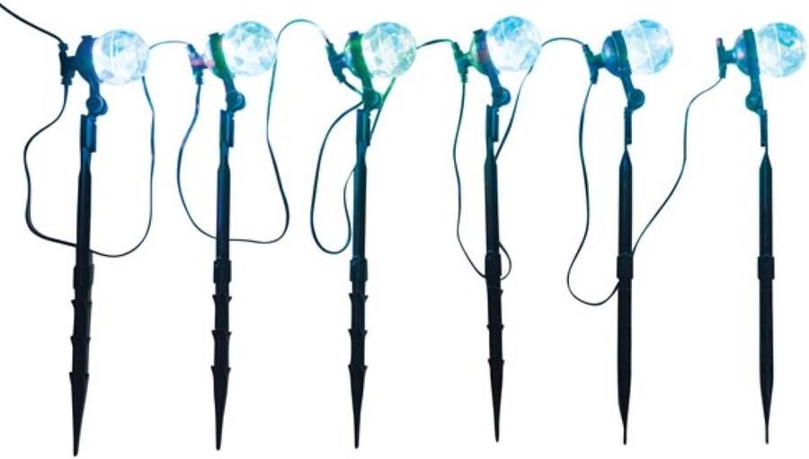 Velleman Mirror ball light LED 2.5 m 6 RGB-leds zwarte kabel 24 V