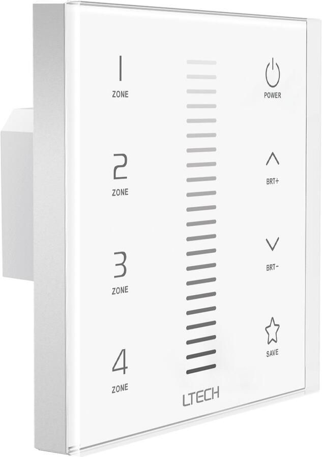 Velleman MULTI-ZONE SYSTEEM TOUCHPANEL LED-DIMMER 1 KANAAL DMX RF 4 ZONES