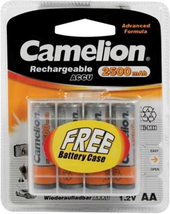 Velleman NiMh AA BATTERIJ 1.2V-2500mAh (4 kaart ) GRATIS OPBERGDOOS