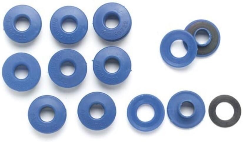 Zeilringen 12 mm oogjes voor zeil PVC blauw set van 10 voor tarpaulin en afdekzeilententen eenvoudig te bevestigen met hame