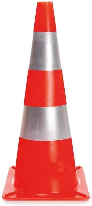 Velleman Afzetkegel pylon met 2 reflecterende stroken recreatief gebruik 50 cm