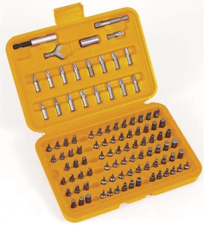 Schroevendraaier- en bitset 100-delig ideaal voor auto's electronica en klussen inclusief opbergkoffer