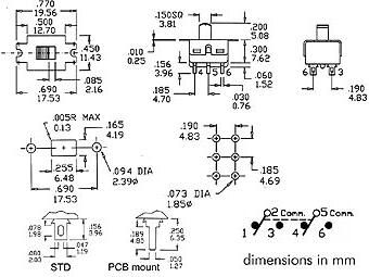 Velleman SCHUIFSCHAKELAAR 2P ON-ON