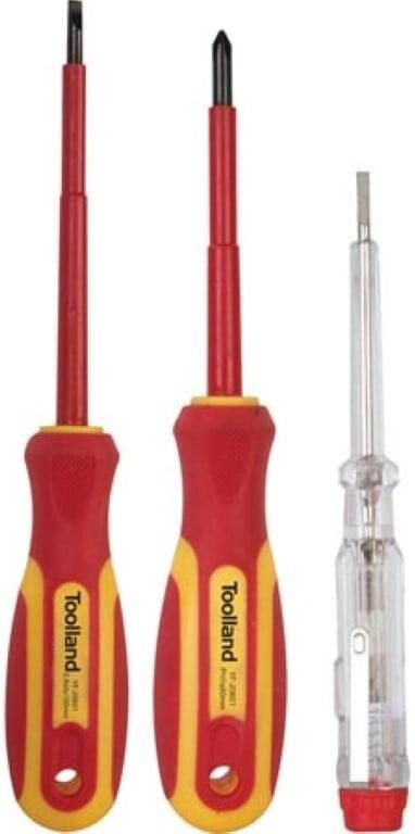 Velleman SET MET 2 GEÏSOLEERDE SCHROEVENDRAAIERS + SPANNINGZOEKER