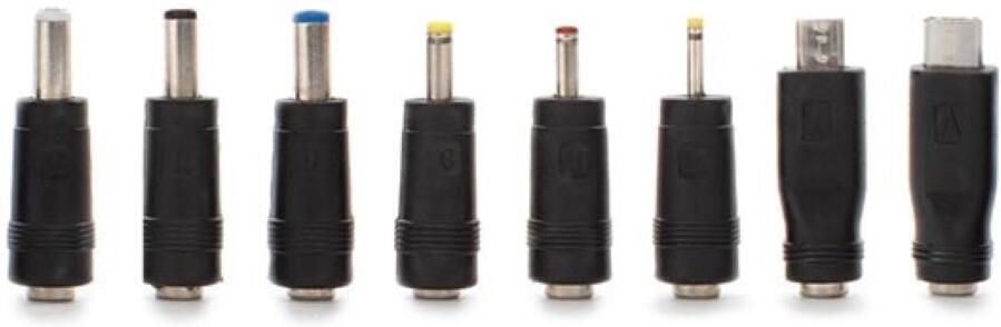 Velleman SET MET 8 UNIVERSELE DC PLUGGEN voor MANNELIJKE PLUG 2.1 x 5.5 mm