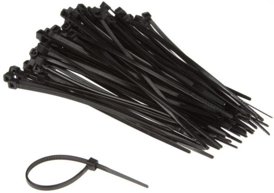 Velleman SET MET NYLON KABELBINDERS 2.5 x 100 mm ZWART (100 st.)