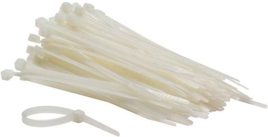 Velleman SET MET NYLON KABELBINDERS 4.6 x 120 mm WIT (100 st.)