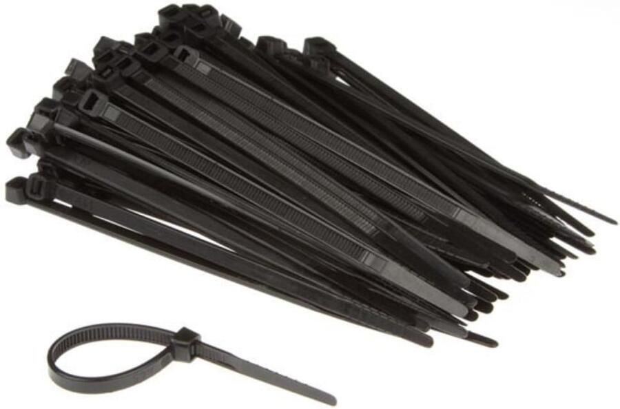 Velleman SET MET NYLON KABELBINDERS 4.6 x 120 mm ZWART (100 st.)