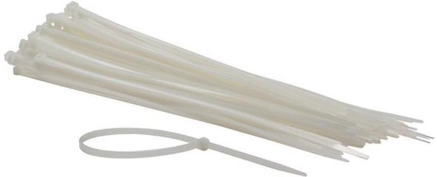 Velleman SET MET NYLON KABELBINDERS 4.8 x 300 mm WIT (100 st.)