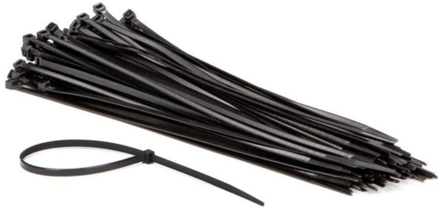 Velleman SET MET NYLON KABELBINDERS 4.8 x 300 mm ZWART (100 st.)