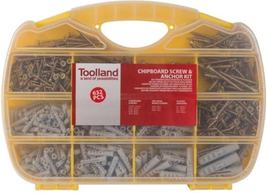 Velleman SET SPAANPLAATSCHROEVEN&PLUGGEN 632 st.