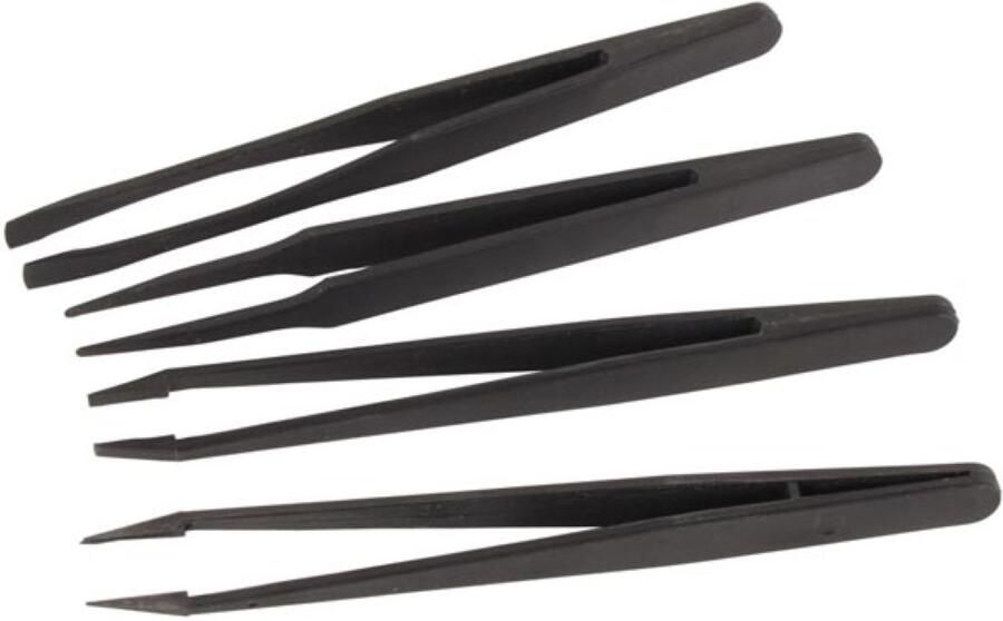 Velleman SET VAN 4 NIET-GELEIDENDE PINCETTEN