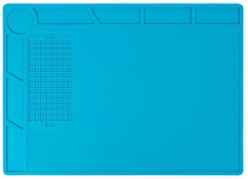 Velleman Silicone soldeermat 350 x 250 mm blauw