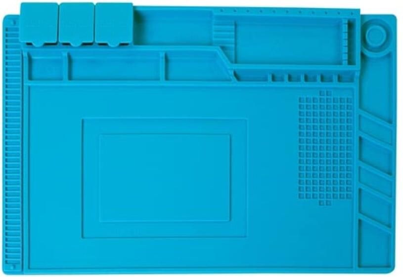 Velleman Soldeermat van siliconen hittebestendig tot 500 ÃÂ°C antistatische ESD-werkmat voor elektronica-reparaties en soldeerprojecten