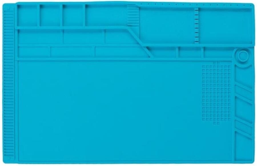 Velleman Silicone soldeermat 550 x 350 mm blauw