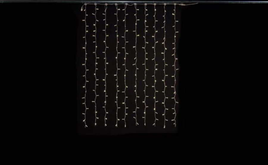 Velleman Simply-connect PRO LINE lichtgordijn 1.5 x 2 m 220 leds warmwit witte kabel 230 V