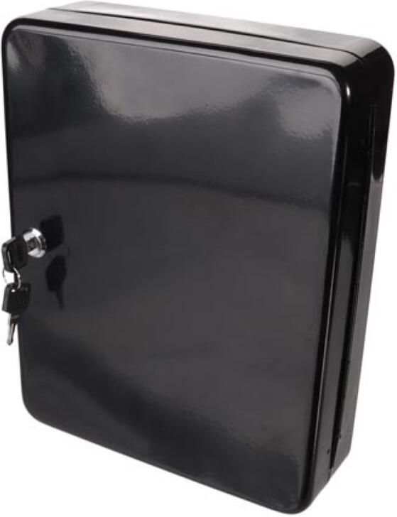 Velleman Sleutelkast met cilinderslot 96 haken inclusief 2 sleutels zwart