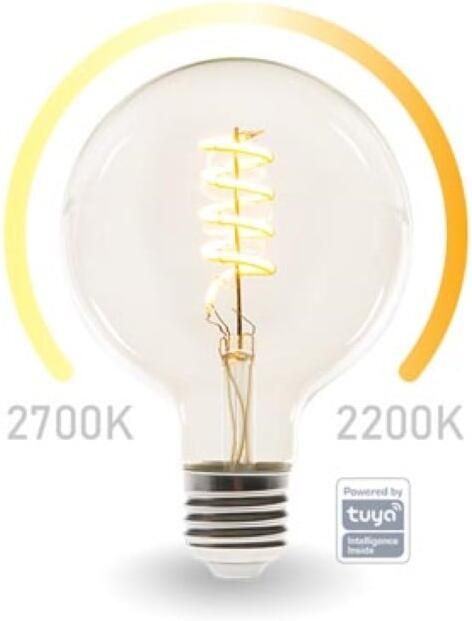 Velleman SMART WIFI-LEDLAMP WARMWIT&INTENS WARMWIT E27 G125