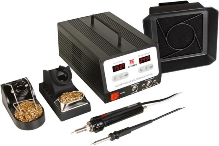 Velleman SOLDEER- EN DESOLDEERSTATION MET VARIABELE TEMPERATUUR 100W 230V