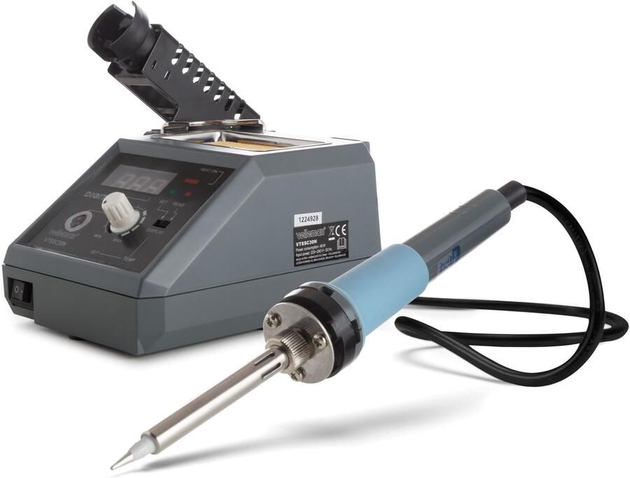 Velleman SOLDEERSTATION MET LEDDISPLAY&KERAMISCH VERWARMINGSELEMENT 48 W 160-480°C