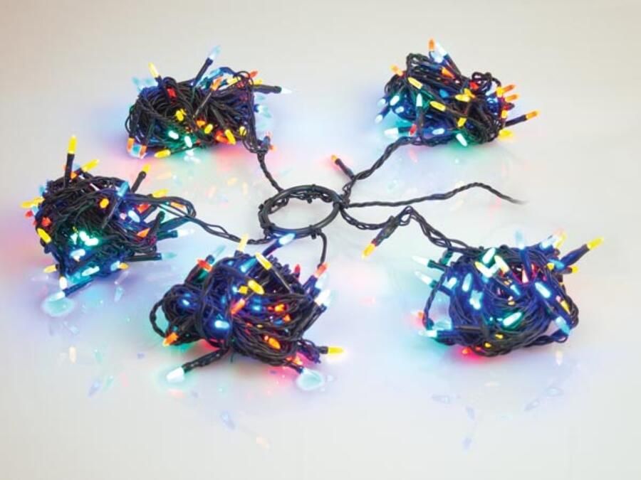 Velleman Speed Light LED continu Licht 140 leds veelkleurig groene kabel 24 V (voor bomen tot 150 cm)