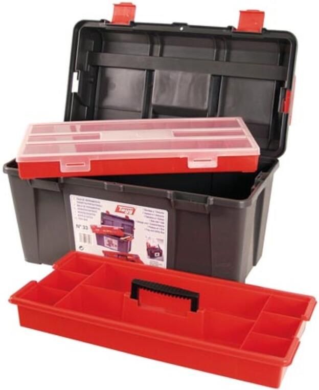 Velleman TAYG Gereedschapskoffer 480 x 258 x 255 mm met Inlegbak en Sorteerbak 31 5 L