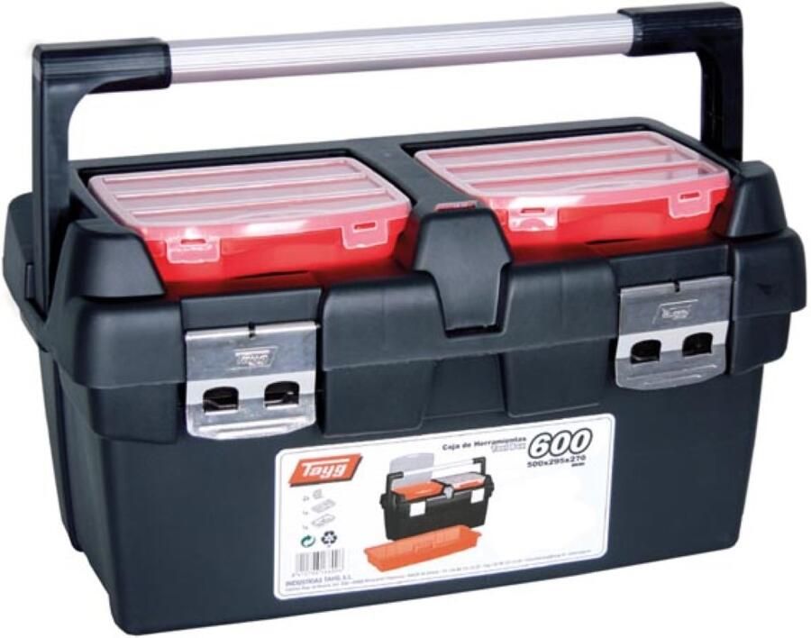 Velleman TAYG Gereedschapskoffer 600 x 305 x 295 mm met Inlegbak&2 Sorteerdozen 53 9 L