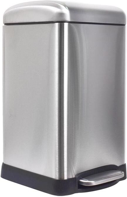 Velleman metalen pedaalemmer met uitneembare emmer solide voet en antislippedaal ideaal voor thuis en op kantoor inhoud 20 liter vier