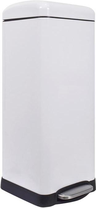 Velleman metalen pedaalemmer met uitneembare emmer solide voet en antislippedaal ideaal voor thuis en op kantoor inhoud 30 liter vier