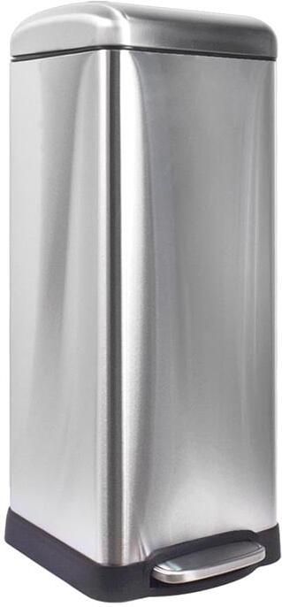 Velleman metalen pedaalemmer met uitneembare emmer solide voet en antislippedaal ideaal voor thuis en op kantoor inhoud 30 liter vier